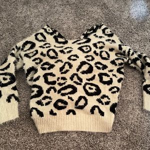 Leopard Fleece Sweater
